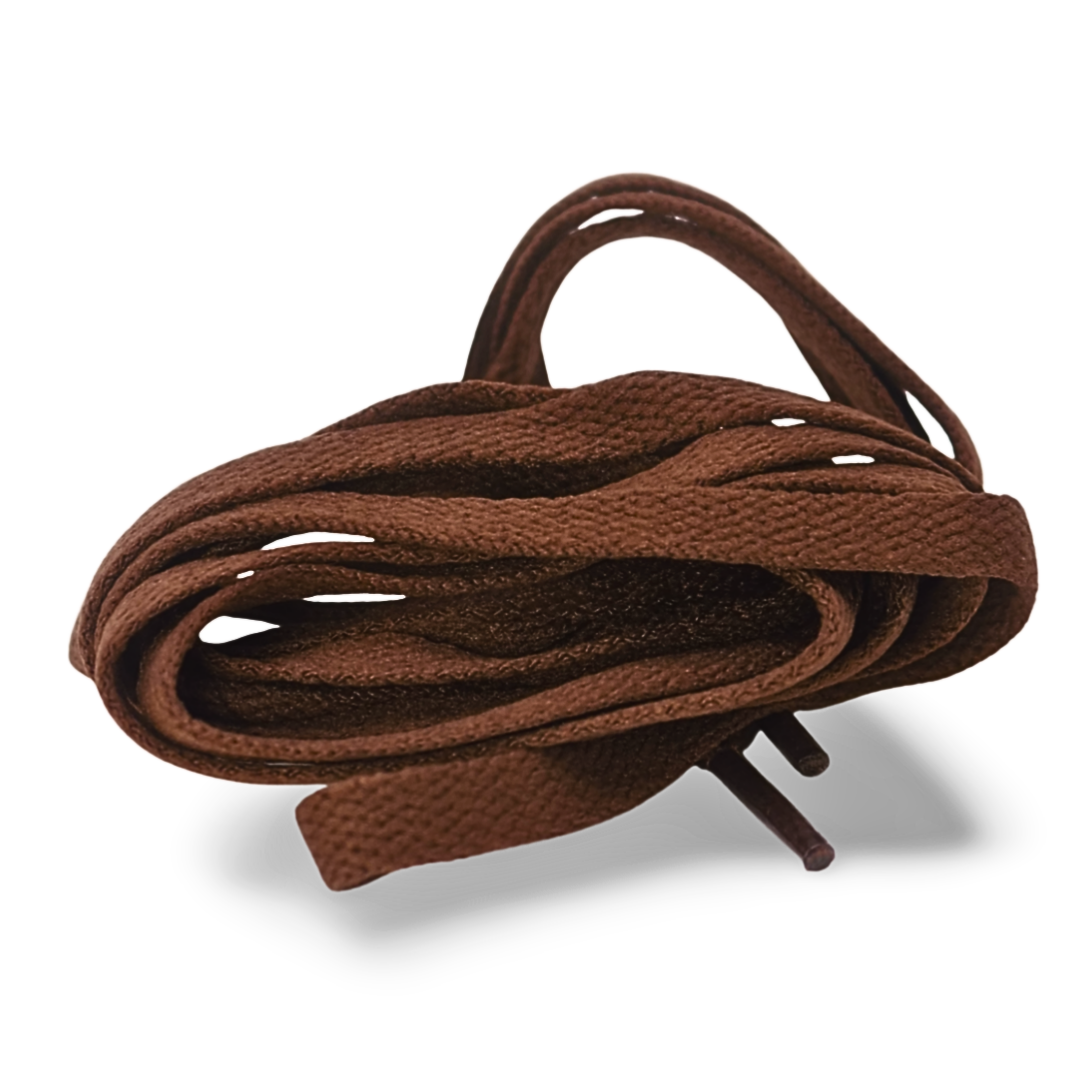 Brown flat laces