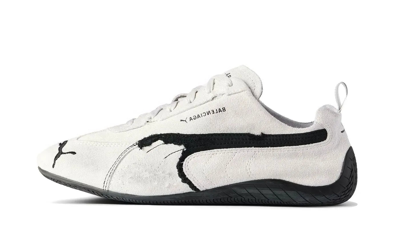Balenciaga x Puma Speedcat Suede Distressed White Black - 847146 WSDSD 9010
