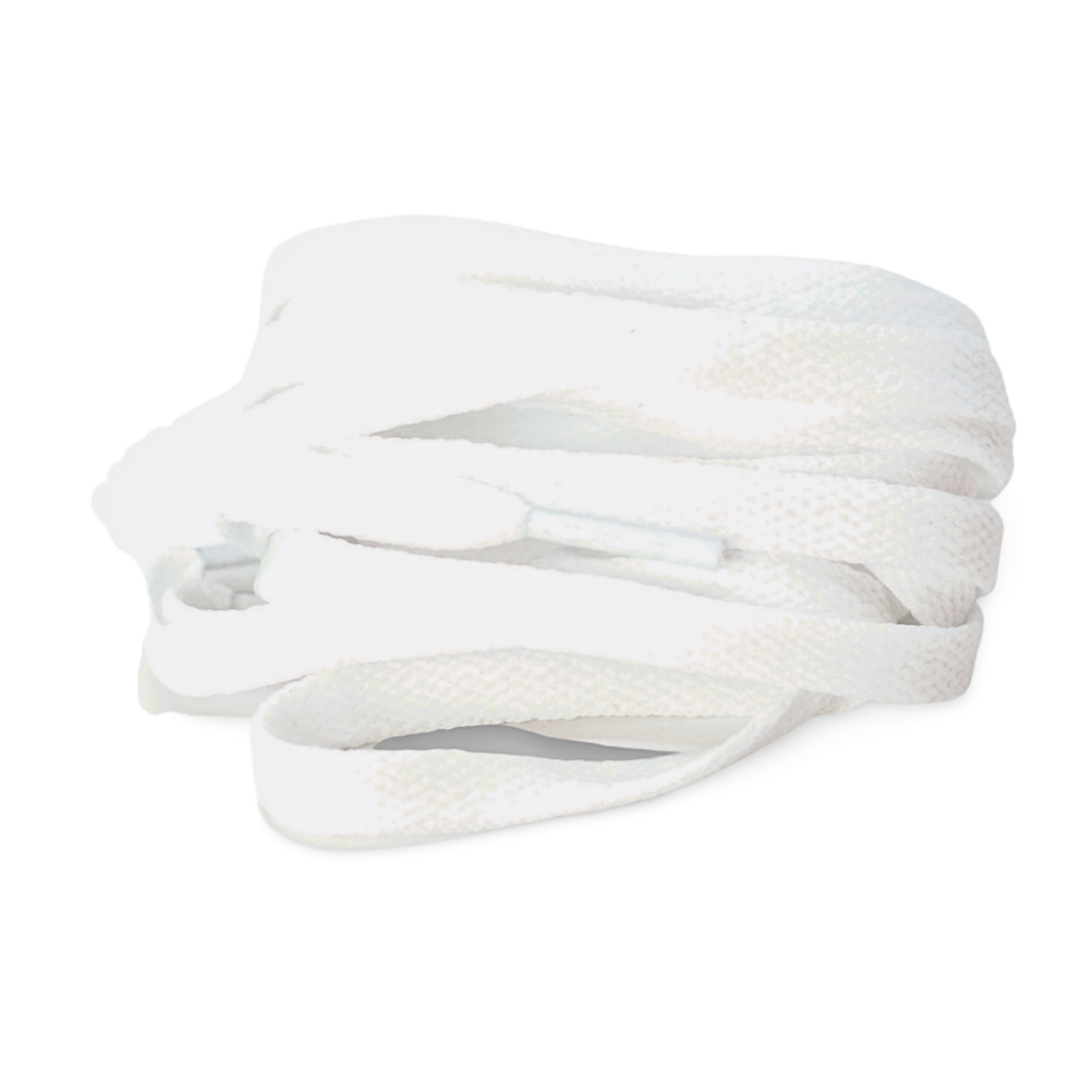 White flat laces