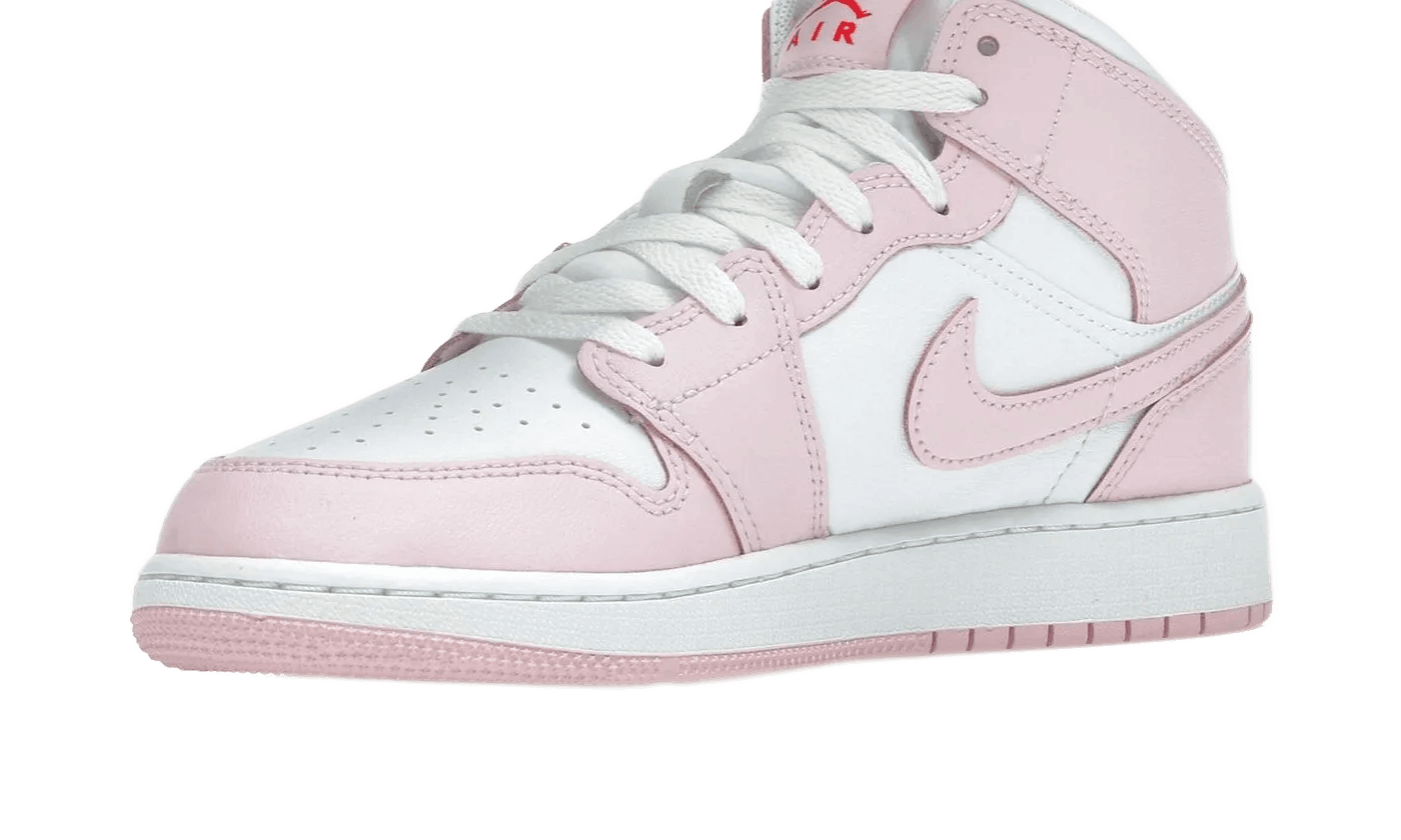 Nike Air Jordan 1 Mid Pink Foam Fire Red - DQ8423-608